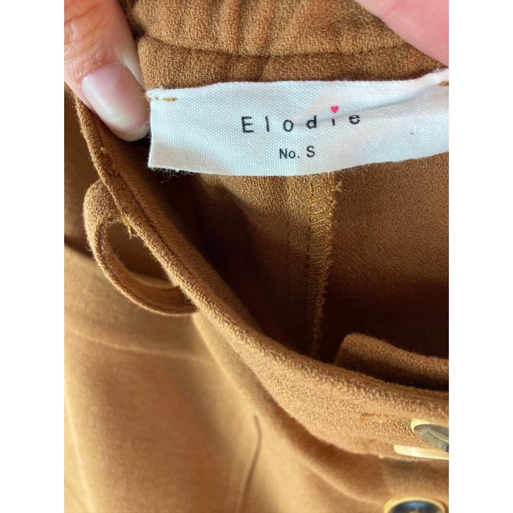 Elodie High Waist Wide Leg Pants Camel Sz S - Picture 7 of 8
